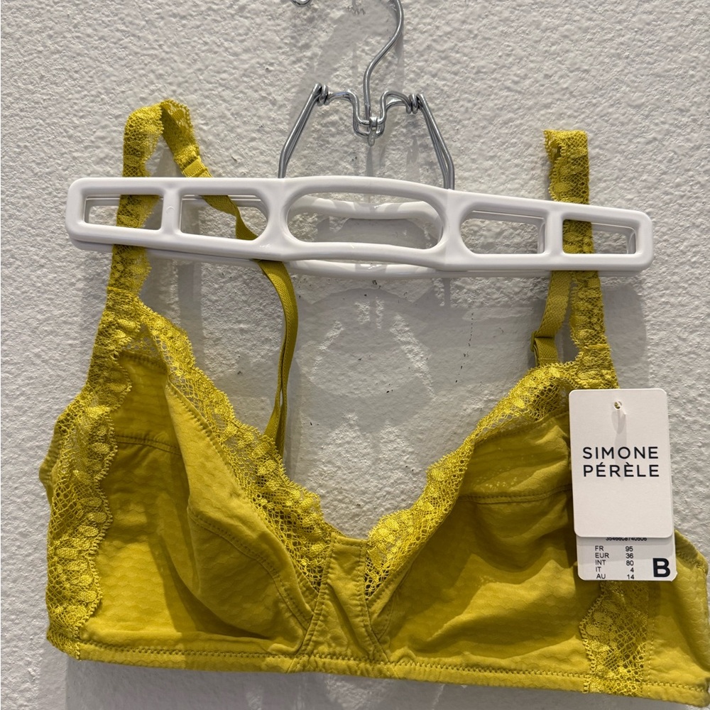 Yellow Lace Bralette Simone Perele new size 36B